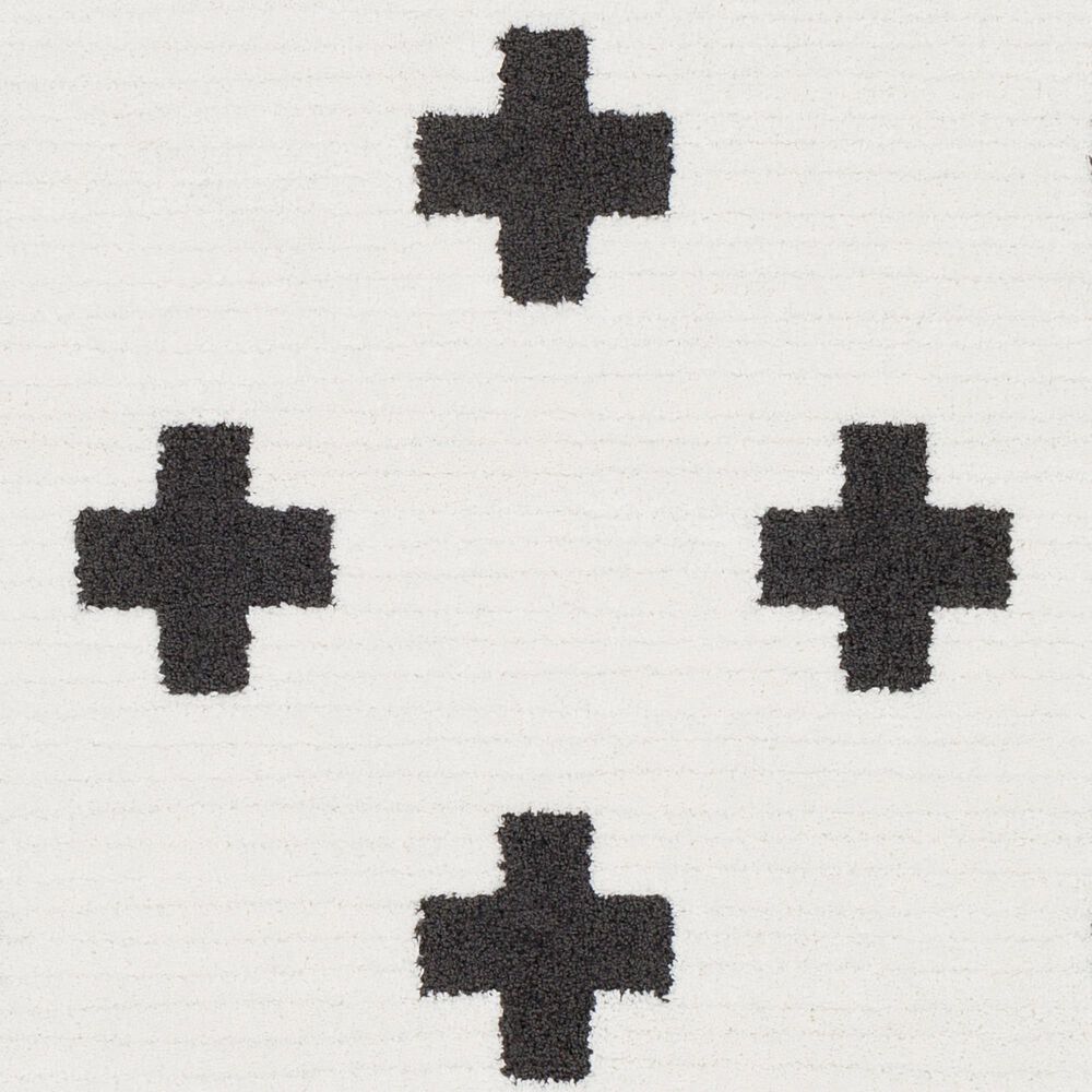 Surya Moroccan Shag MCS-2306 2&#39;7&quot; x 7&#39;3&quot; Black and White Runner, , large