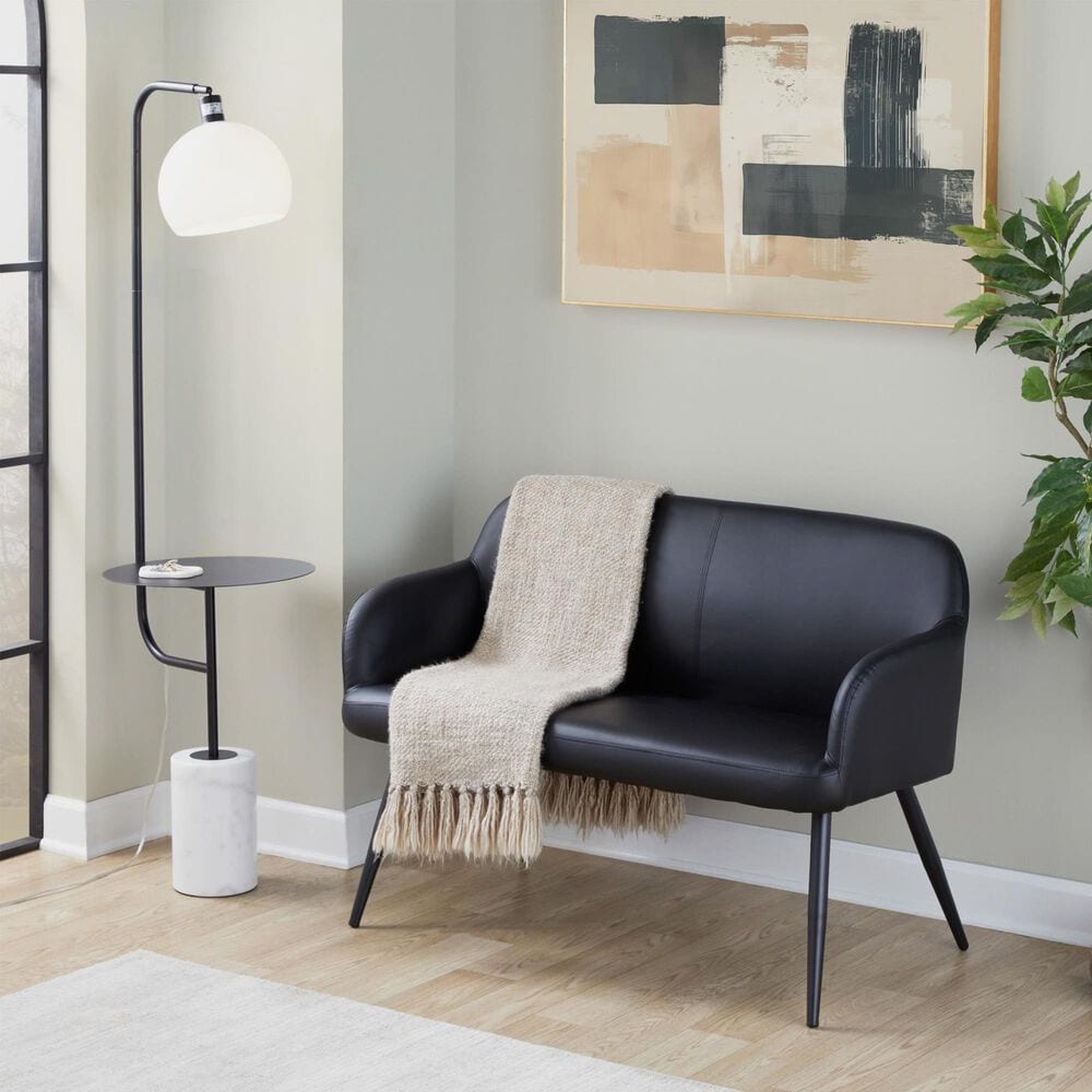 Lumisource Daniella Upholstered Bench in Black, , large