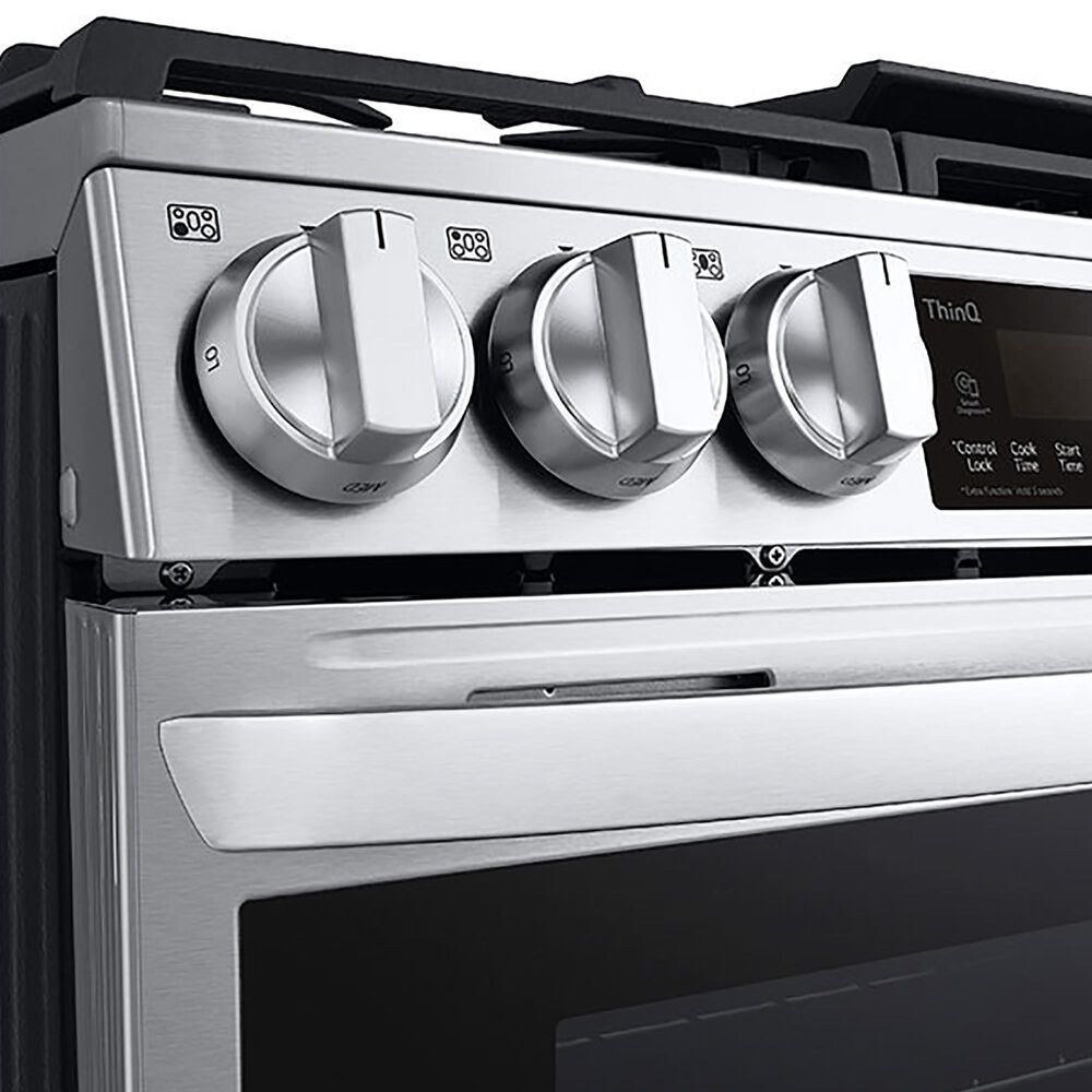LG 6.3 Cu. Ft. Smart Wi-Fi Enabled ProBake Convection InstaView Slide-In Gas Range with Air Fry in Print Proof Stainless Steel, , large