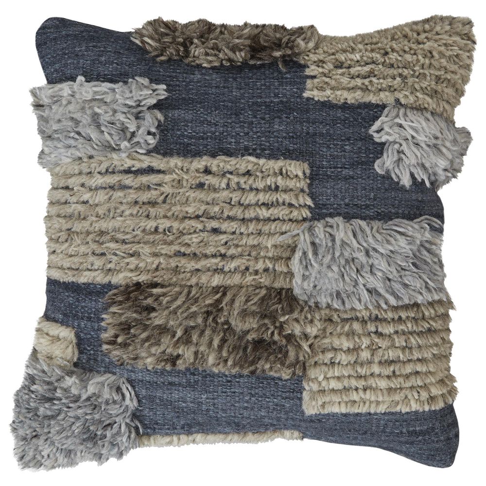 Ashley Gibbend 20" x 20" Throw Pillow in Blue, Gray and White, , large
