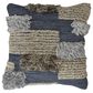 Ashley Gibbend 20" x 20" Throw Pillow in Blue, Gray and White, , large