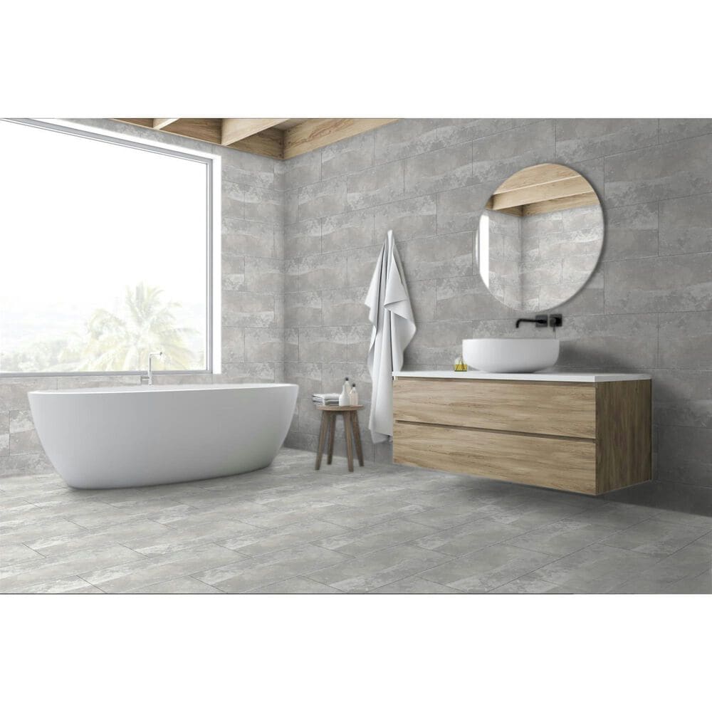 Emser Cavanite Fawn 12" x 24" Matte Ceramic Tile, , large