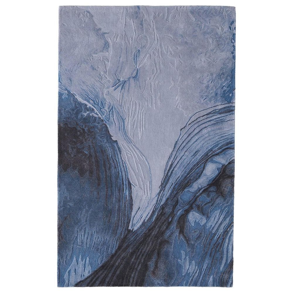 Feizy Rugs Kawai 10" x 14" Blue and Gray Area Rug, , large
