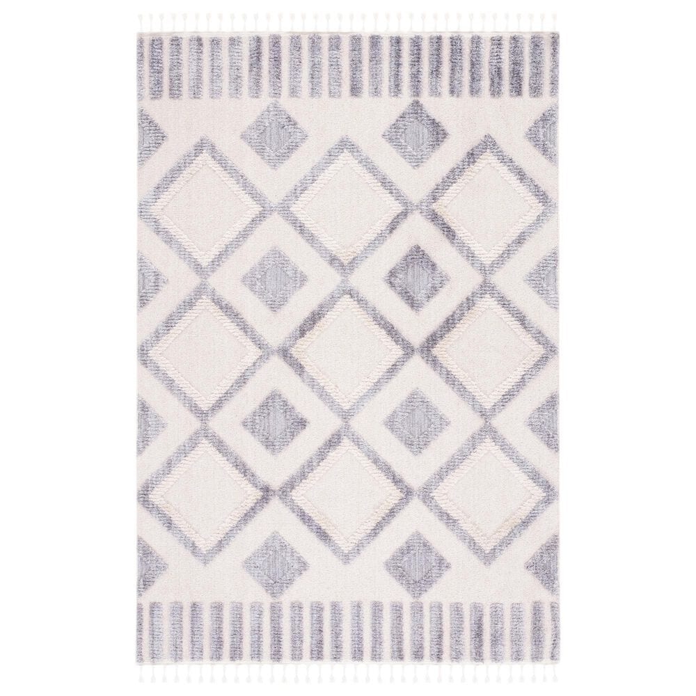 Safavieh Marrakesh MRK560A 9" x 12" Ivory and Grey Area Rug, , large