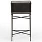 Four Hands Wharton Metal and Faux Leather Counter Stool in Distressed Black, , large