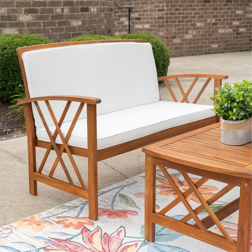 Linon Home Decor Jubil 4-Piece Outdoor Conversation Set in Brown, , large