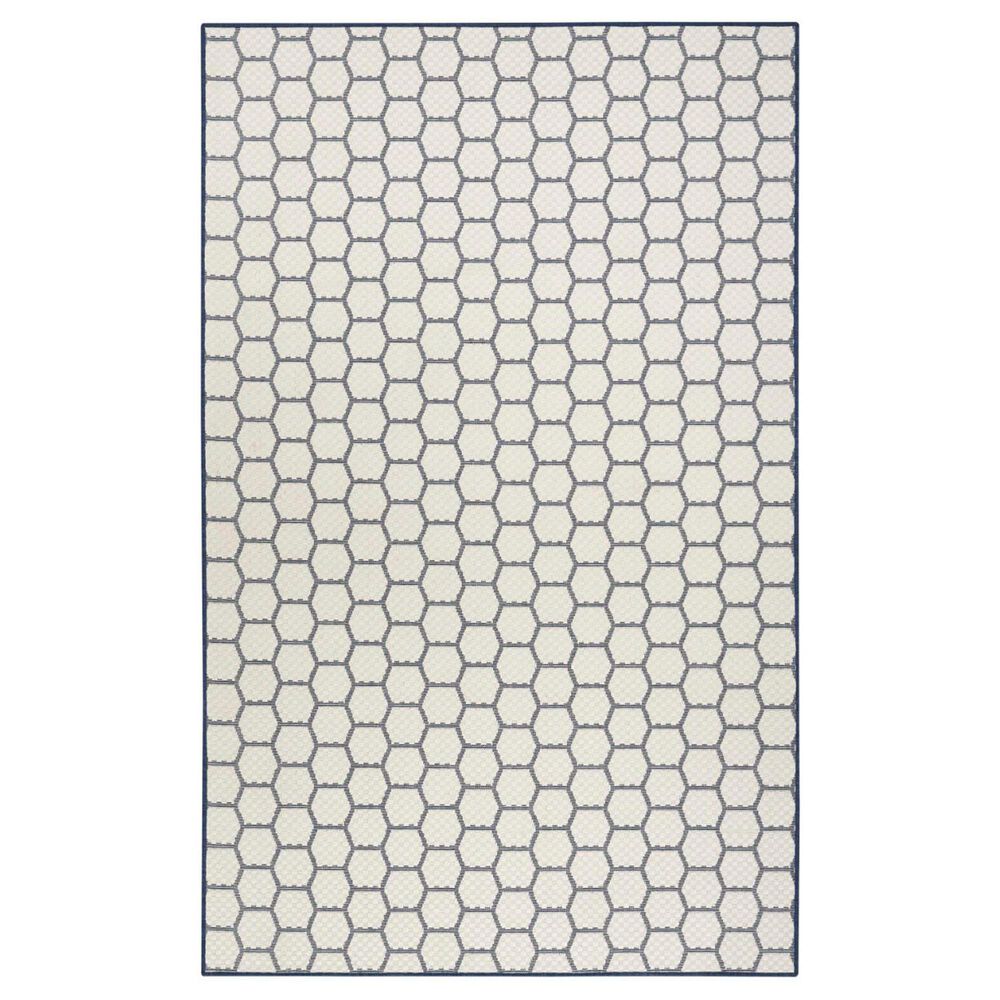 Nourison Twist Reversible 5&#39; x 7&#39; Navy Indoor/Outdoor Area Rug, , large