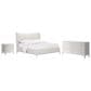 Vantage Mezzanine Queen Upholstered Wingback Bed with Dresser and Nightstand in Dove Gray, , large