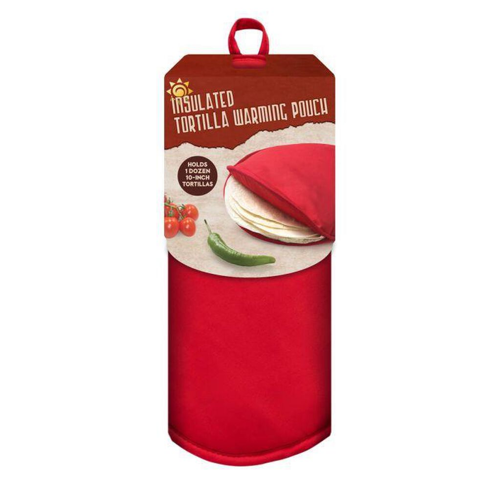 HIC Kitchen Insulated Tortilla Warming Pouch in Bright Red, , large