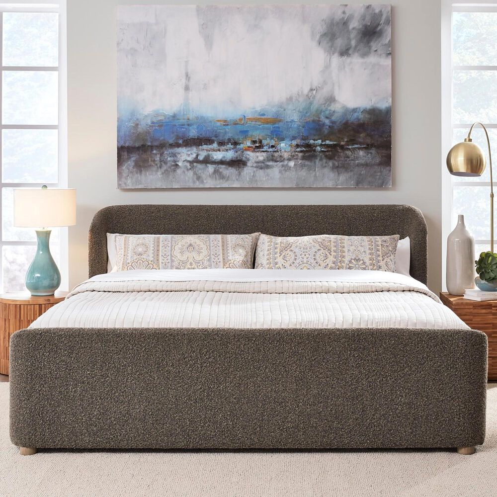 Urban Home Kiki Eastern King Upholstered Platform Bed in Pumpernickel, , large
