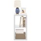 HOMLUX 2-Cube Reversible Open Back Bookshelf in White, , large