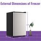 HOMLUX 3.2 Cu. Ft. Single Door Upright Freezer in Silver, , large