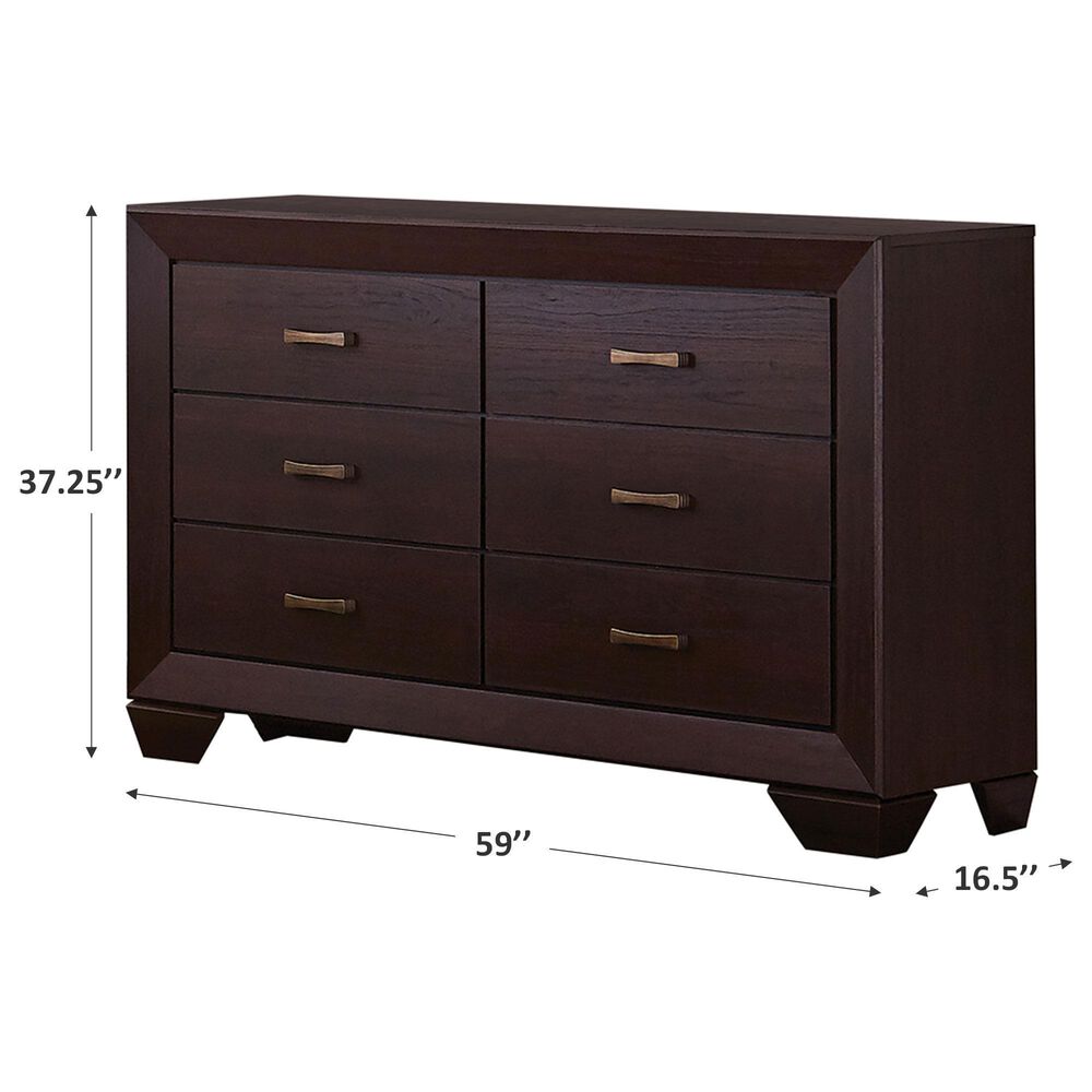 Pacific Landing Kauffman 6 Drawer Dresser in Dark Cocoa, , large