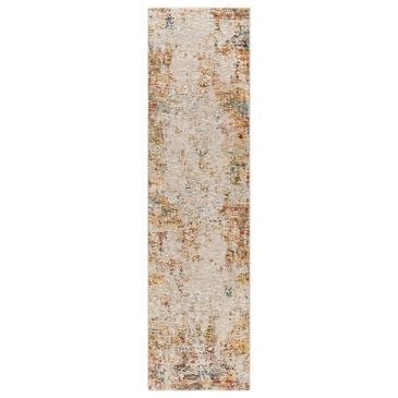 Surya Reina Light Gray, Cream, Medium Gray, Denim, Rust, Mustard and Olive 2"7" x 10" Runner, , large