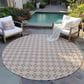 Dalyn Rug Company Marlo 8" Round Taupe Indoor/Outdoor Area Rug, , large