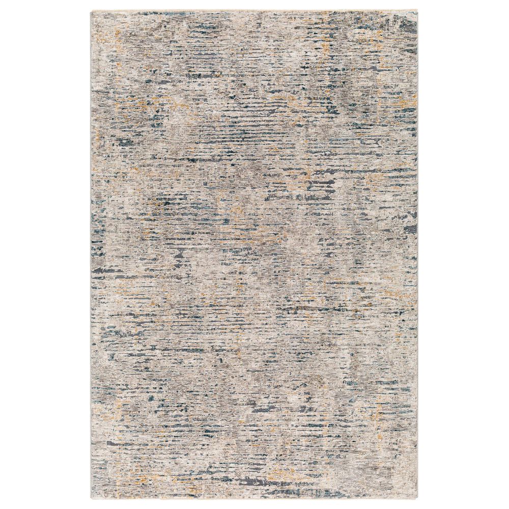 Surya Cardiff CDF-2301 Light Gray, Charcoal, Light Beige, Tan and Dark Blue 7"10" x 10"2" Area Rug, , large
