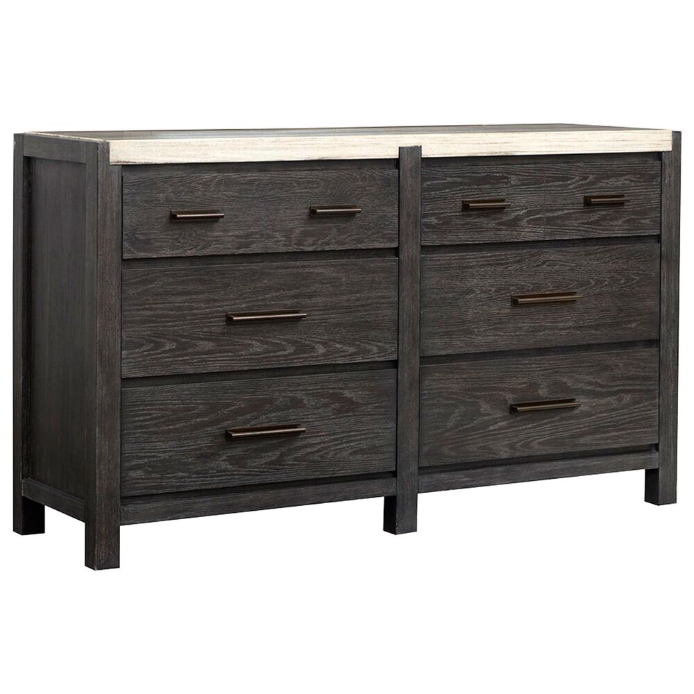 Nicolette Home Plum Creek 6-Drawer Dresser in Ravenwood Black, , large