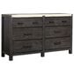 Nicolette Home Plum Creek 6-Drawer Dresser in Ravenwood Black, , large