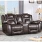 Steve Silver Oportuna Dual-Power Reclining Console Loveseat in Coffee, , large