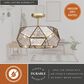 Vaxcel Euclid 3-Light Semi Flush Mount in Aged Brass, , large
