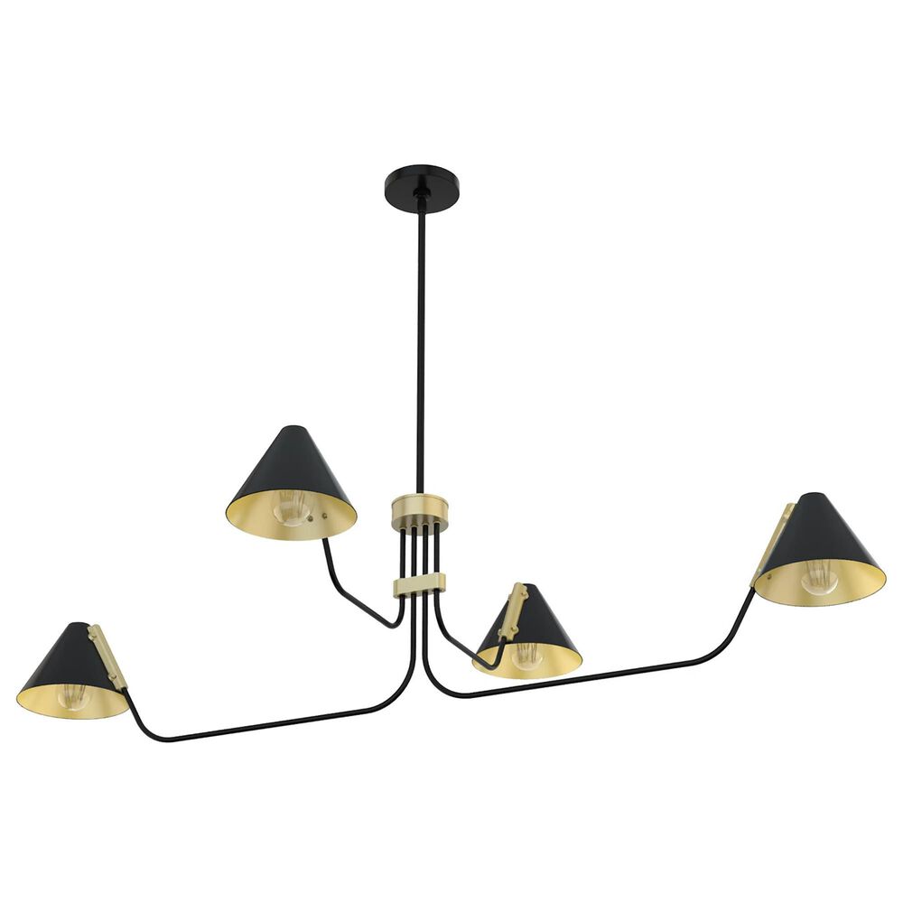 Hunter Grove Isle 4-Light Chandelier in Matte Black, , large