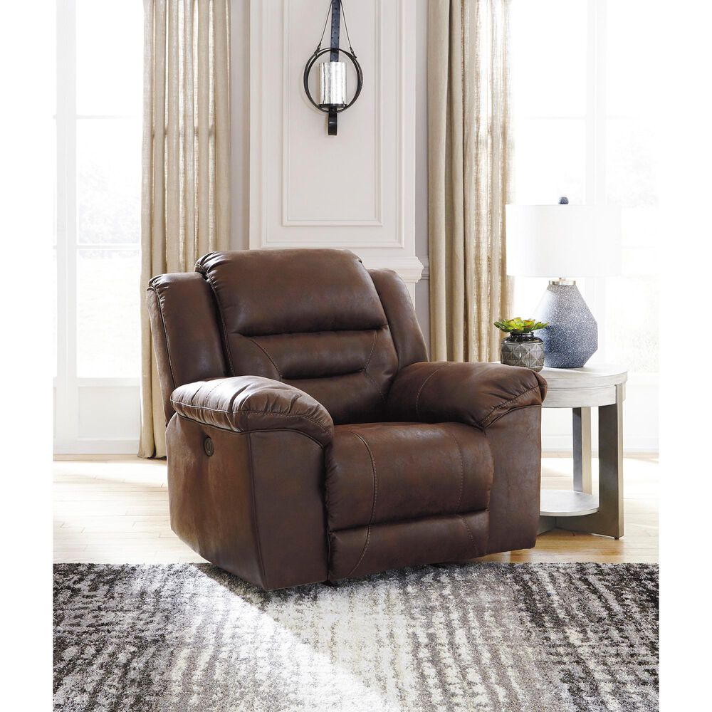 Ashley Stoneland Power Rocking Recliner in Chocolate, , large