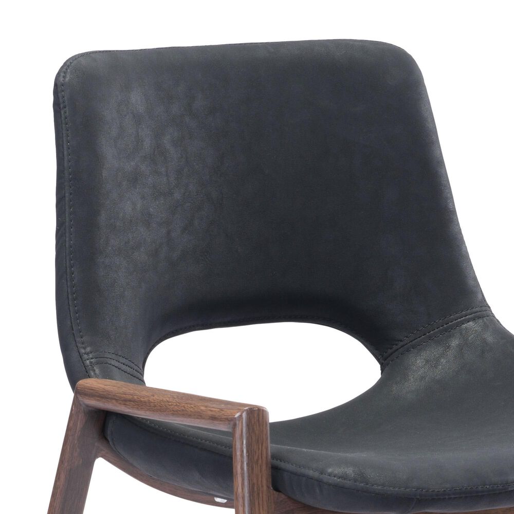 Zuo Modern Desi Counter Chair in Black/Dark Brown &#40;Set of 2&#41;, , large