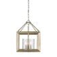 Golden Lighting Smyth Convertible Semi-Flush in White Gold with Clear Glass, , large