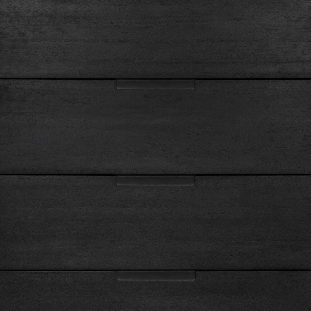 Marquette Interiors Casal 4-Drawer High Chest in Black, , large