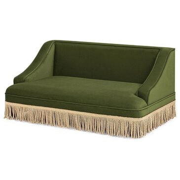 Jennifer Taylor Home Duchess 33" Medium Princess Pet Bed Sofa with Fringe Skirt in Olive Green, , large