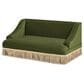 Jennifer Taylor Home Duchess 33" Medium Princess Pet Bed Sofa with Fringe Skirt in Olive Green, , large