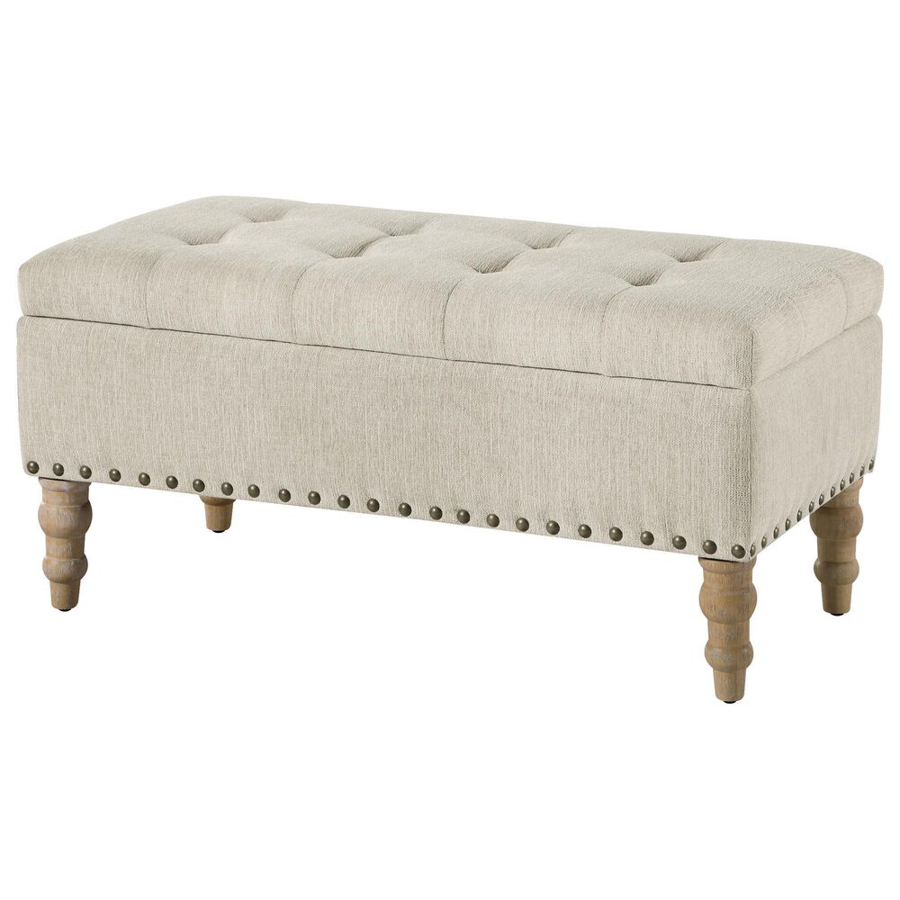 OSP Home Woodbury Storage Bench in Light Natural, , large