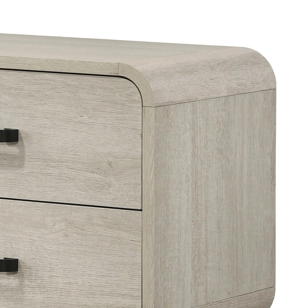 Crown Mark Nyomi 2-Drawer Nightstand in White, , large