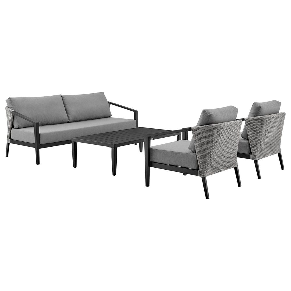Blue River Palma 4-Piece Patio Lounge Set in Dark Grey, , large