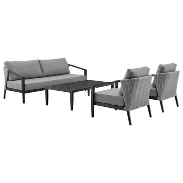 Blue River Palma 4-Piece Patio Lounge Set in Dark Grey, , large