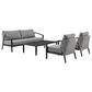 Blue River Palma 4-Piece Patio Lounge Set in Dark Grey, , large