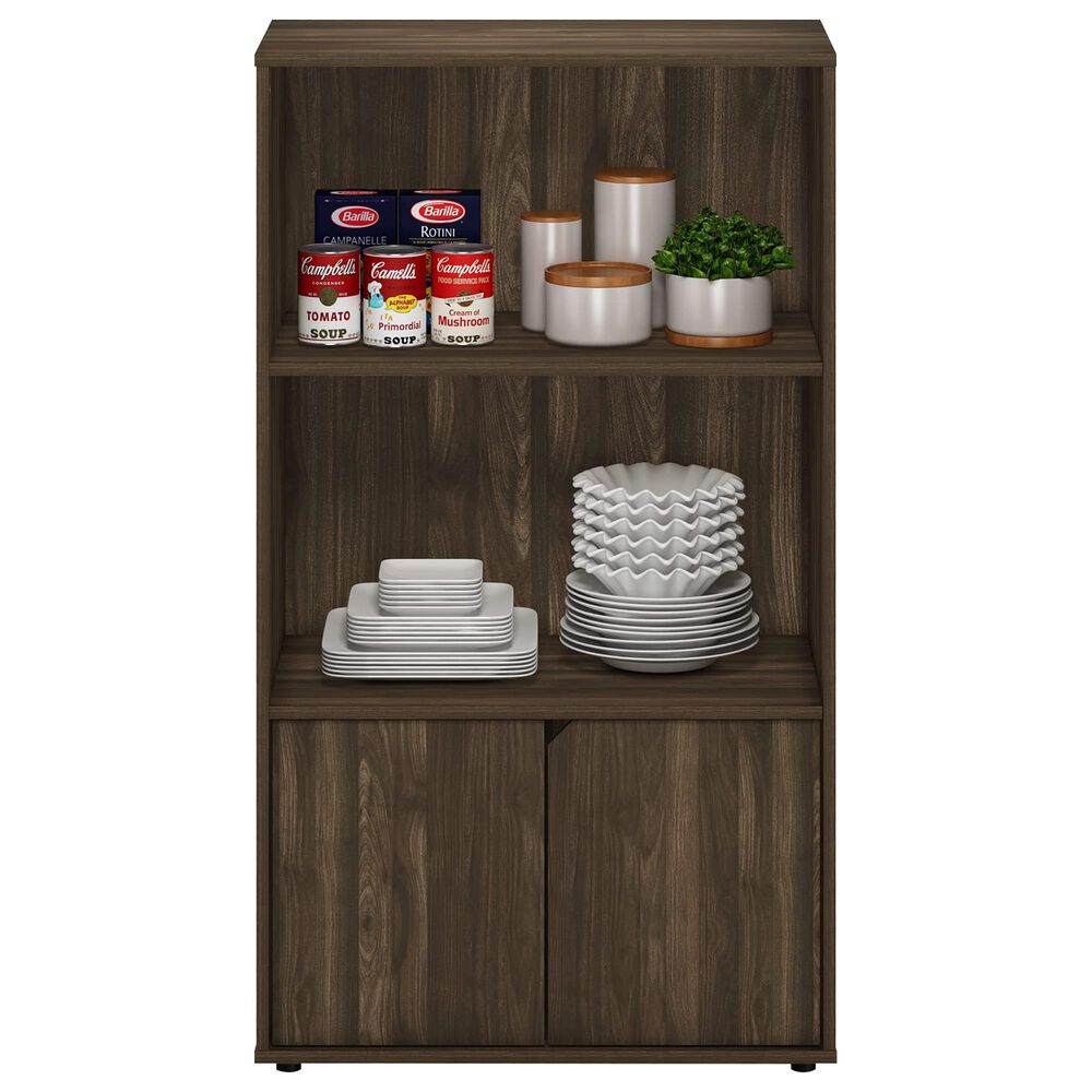 HOMLUX Kitchen Storage Shelf with Cabinet in Columbia Walnut, , large
