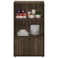 HOMLUX Kitchen Storage Shelf with Cabinet in Columbia Walnut, , large