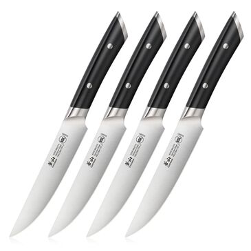 Cangshan Helena 4-Piece Fine-Edge Steak Knife Set in White, , large