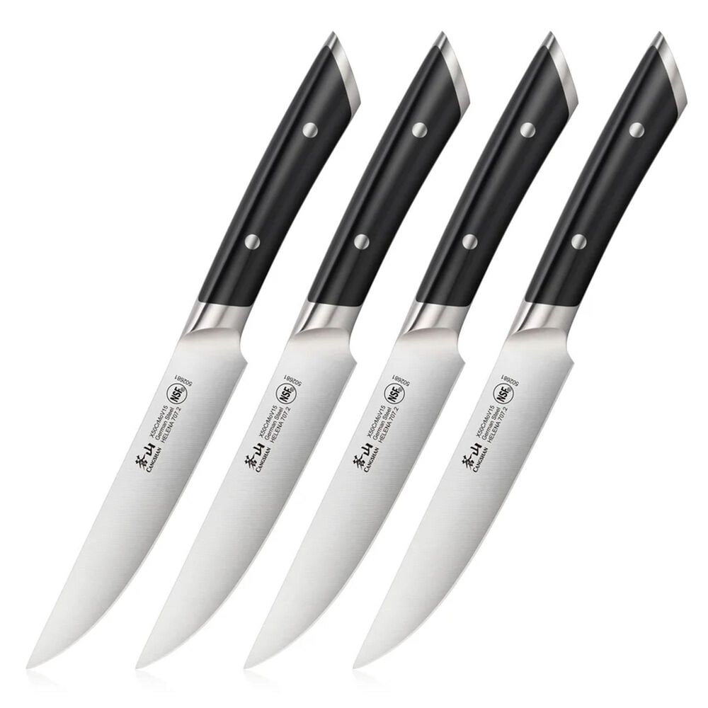 Cangshan Helena 4-Piece Fine-Edge Steak Knife Set in White, , large