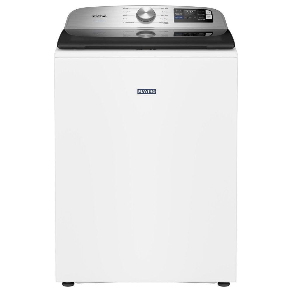 Maytag 5.2 Cu. Ft. Smart Top Load Washer and 7.4 Cu. Ft. Smart Gas Top Load Dryer Laundry Pair in White, , large