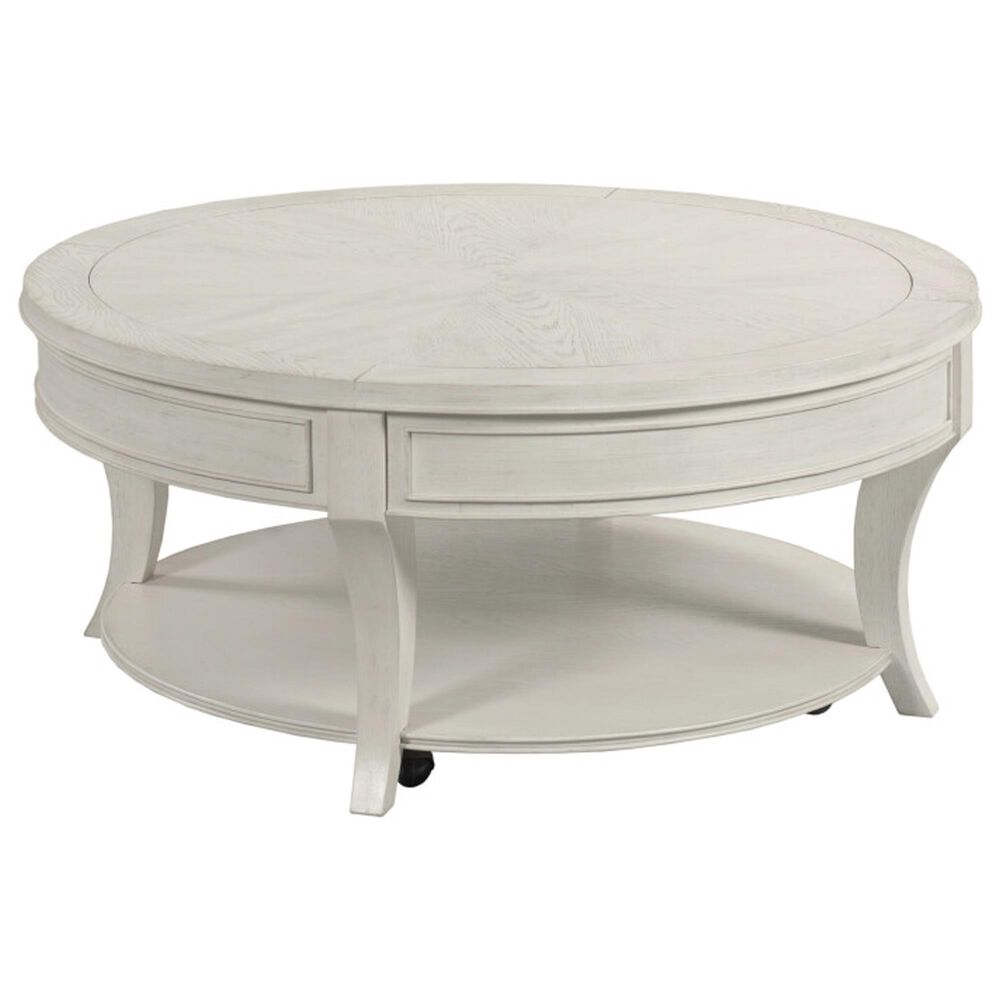 American Drew Harmony Marcella Round Coffee Table in White Oak, , large