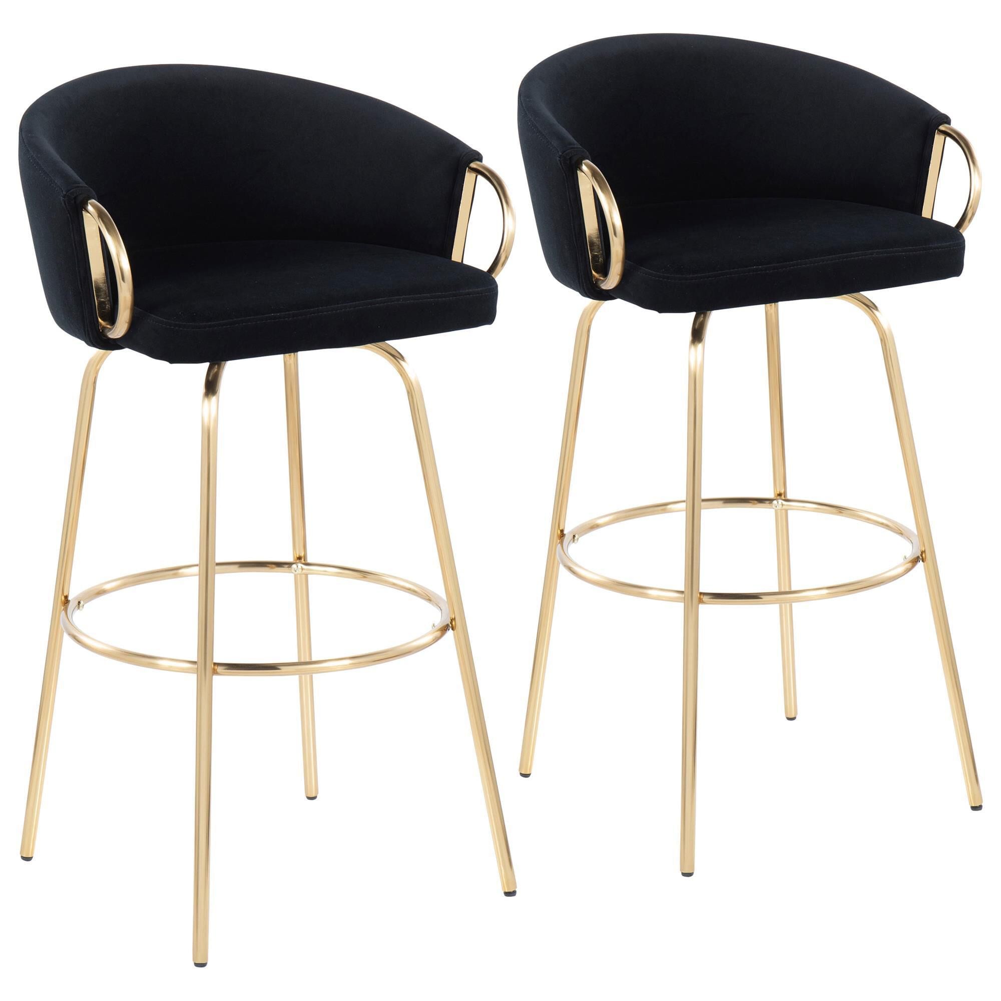 Black bar stool shop with gold legs