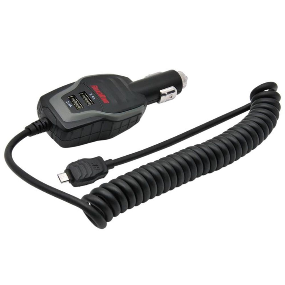 RoadKing Heavy-Duty Micro USB Car Charger with 2 USB Ports, , large