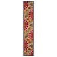 Nourison Aloha Floral 2"3" x 12" Red and Multicolor Indoor/Outdoor Runner, , large