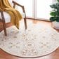 Safavieh Micro-Loop MLP381A 5" Round Ivory and Gray Area Rug, , large
