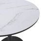 Leisuremod Leisuremod Bristol 24 round dining table Black base with marbled MDF top, , large