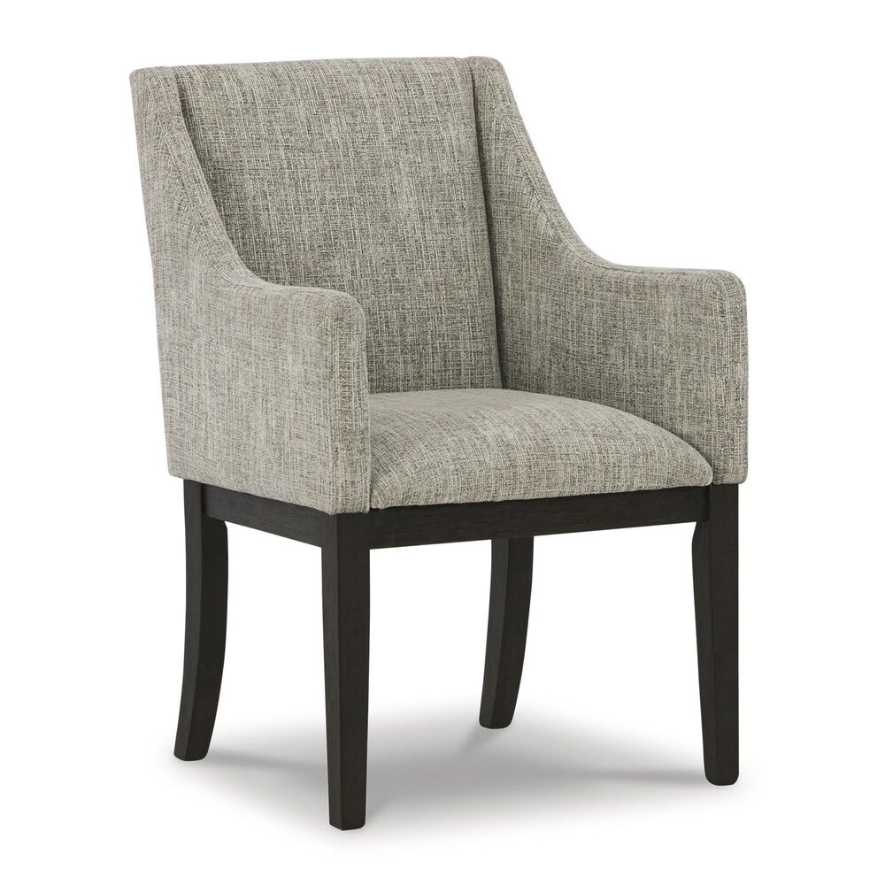Millenium Burkhaus Arm Chair with Beige and Brown Cushion in Dark Brown, , large