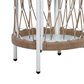 Hearth and Haven Outdoor Handwoven Rope Side Table with Glass Top in Beige and Natural, , large