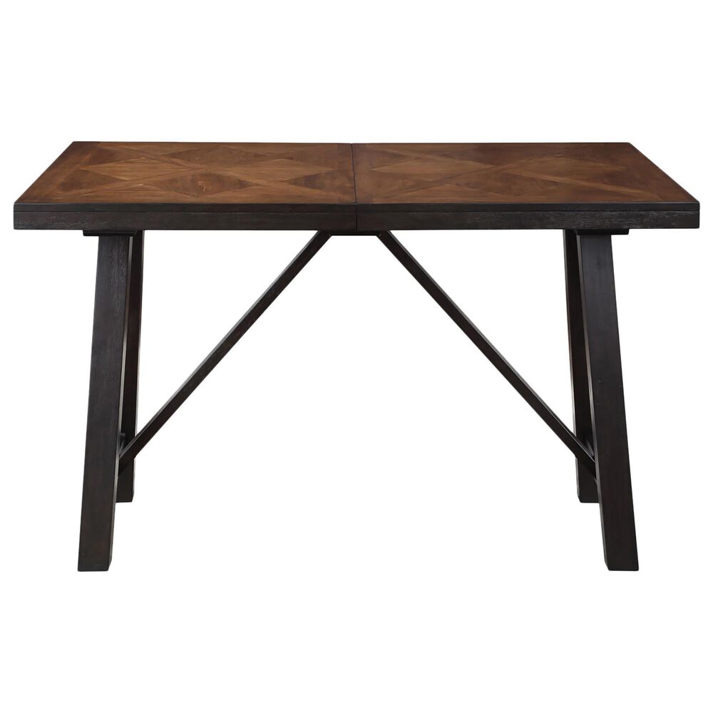 Steve Silver Halle 6-Piece Counter Height Dining Set in Ebony and Honey, , large